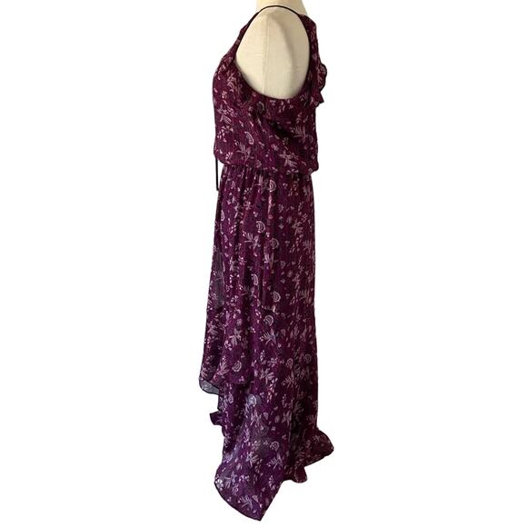 WHBM Purple Floral Maxi Dress 8 - Picture 4 of 15